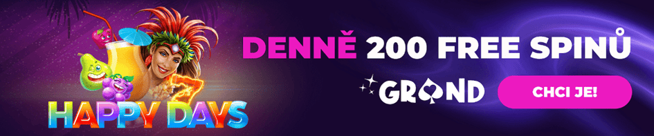 Happy Days v Grandwin casinu s 200 free spiny denně