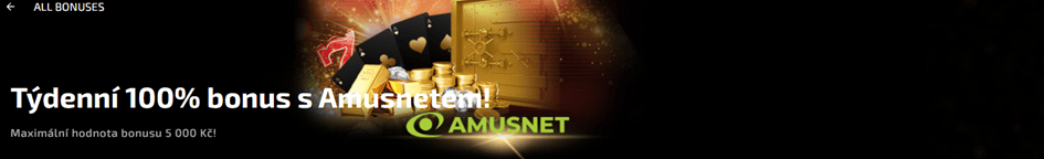 100% vkladový bonus až 5 000 Kč s Amusnetem v Magic Planet