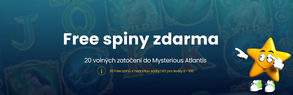 20 free spinů do Mysterious Atlantis jen za přihlášení ve Star casinu