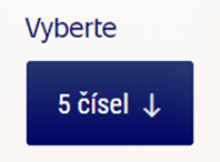 Vyberte počet čísel, která chcete vsadit