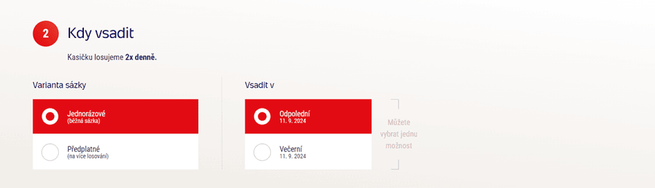 Vyberte datum sázky