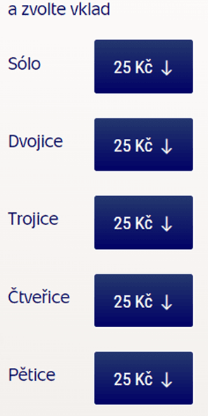 Možnosti a parametry kombinované sázky