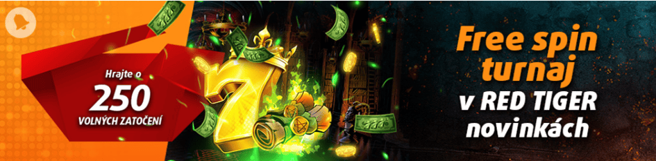 Free spin turnaj v Tipsport a Chance Vegas o 250 free spinů