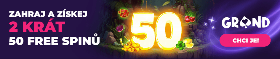 2× 50 free spinů denně do Synot her v Grandwinu