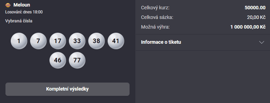 Bližší informace o tiketu po jeho otevření