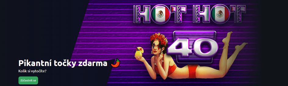Free spiny do hry Hot Hot 40 jen za přihlášení na Betanu