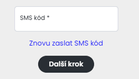 Potvrďte svou registraci pomocí SMS