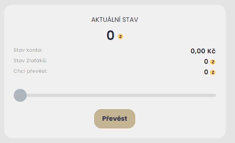 Aktuální stav zlaťáků