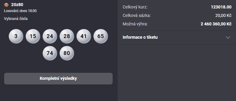 Vyhodnocení tiketu