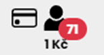 klikněte na malé tlačítko karty
