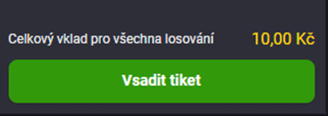 Nyní stačí už jen vsadit tiket