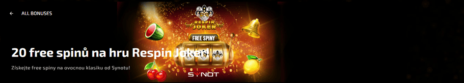 20 free spinů do hry Respin Joker v Magic Planet casinu