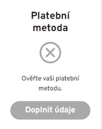 Nastavení platební metody