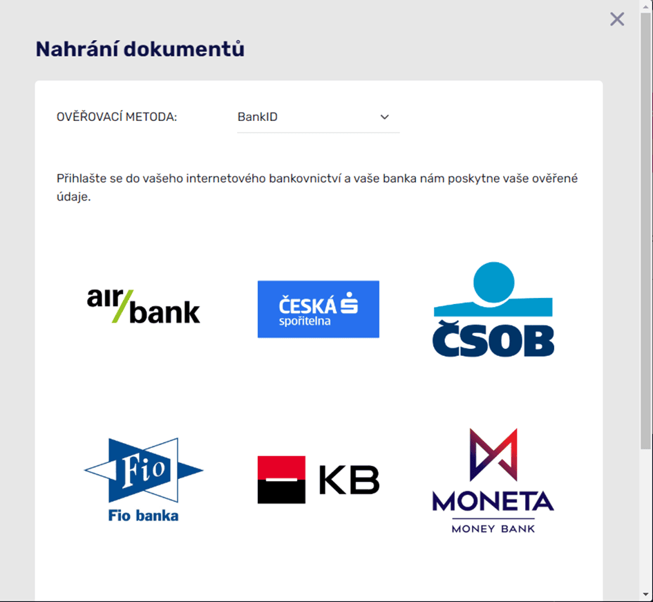 Totožnost můžete ověřit pomocí Bank iD