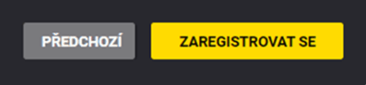 Klikněte na tlačítko registrace