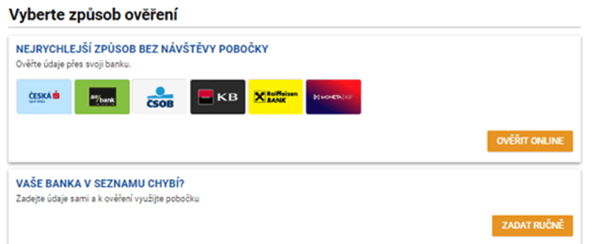 Ověření identity na Tipsport.cz