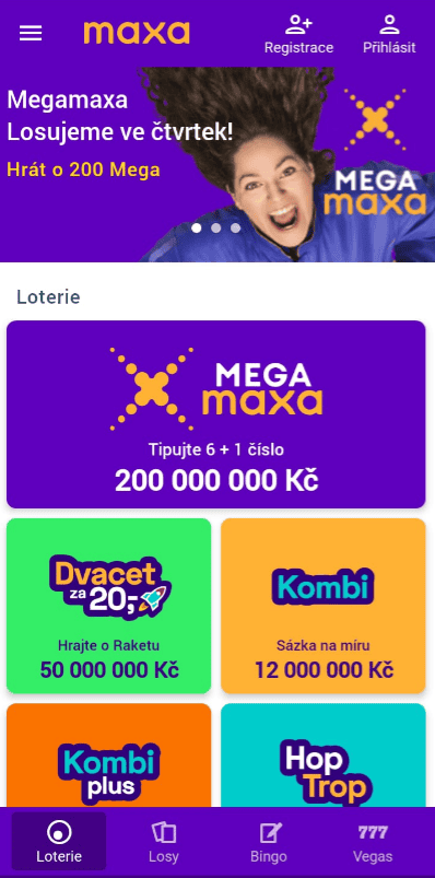 Maxa mobilní aplikace