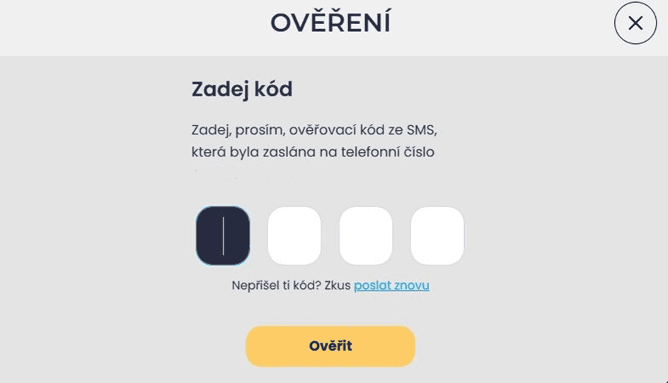 zadejte kód