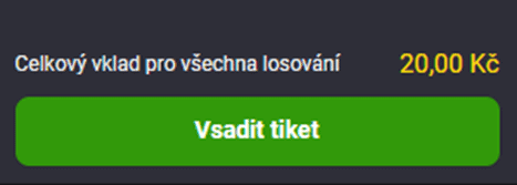 Nyní stačí už jen vsadit tiket