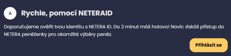 vyberte možnost NeteraID