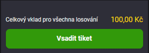 Nyní stačí už jen vsadit tiket