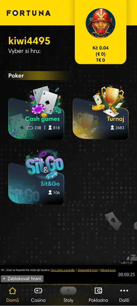 Fortuna Poker aplikace