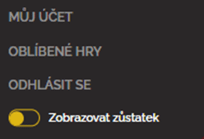 kliknete na můj účet