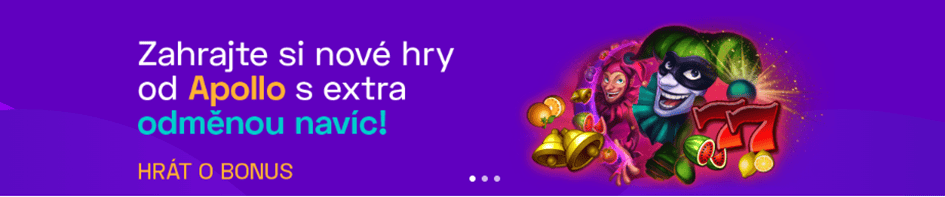Vyzvedněte si bonus 100 Kč za aktivitu v nových Apollo Games hrách v Maxa Vegas!