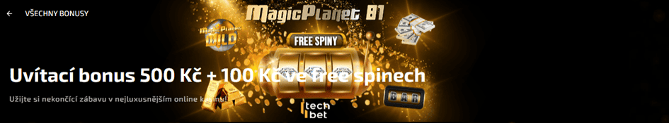 Free spiny bez vkladu v Magic Planet casinu