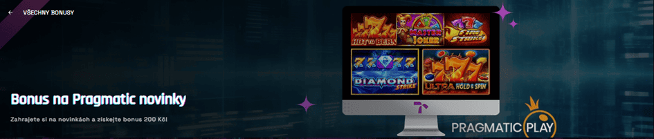 Bonus 200 Kč na novinkách od Pragmatic Play v Tokyo casinu