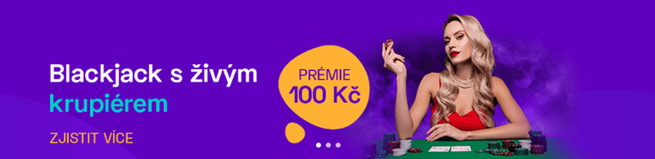 Bonus 100 Kč na live blackjack v Maxa Vegas!
