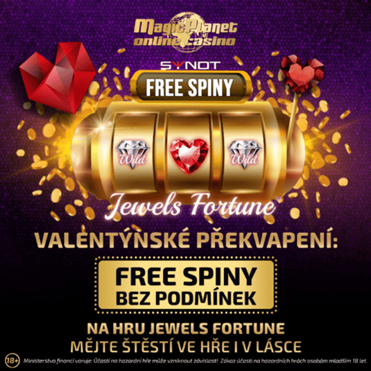Valentýnský bonus v Magic Planet - 10 free spinů bez podmínek!