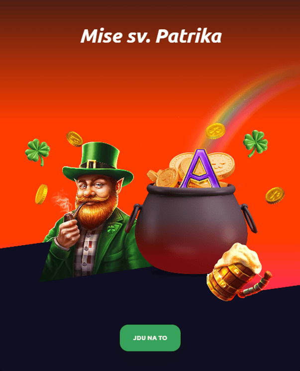 Mise sv. Patrika na Betanu nabízí 75 free spinů do Lucky Cloverland!