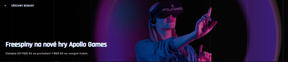 Dvacítka free spinů na nové Apollo Games hry v Toyko casinu!