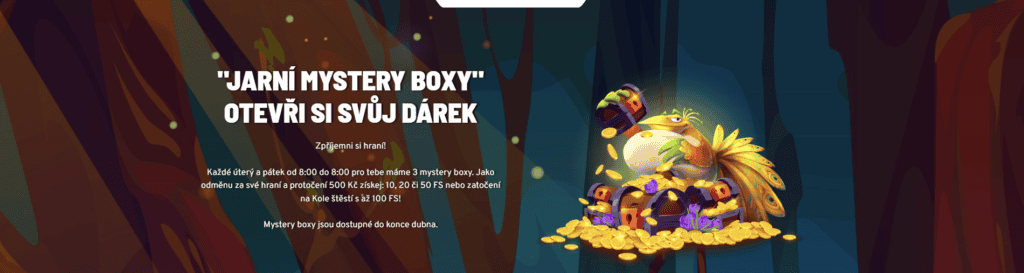 Mystery boxy až o 100 free spinů