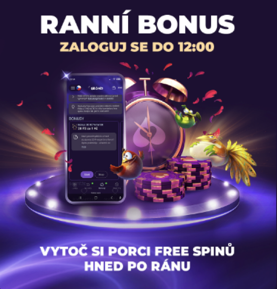 Ranní bonus až o 333 FREE spinů
