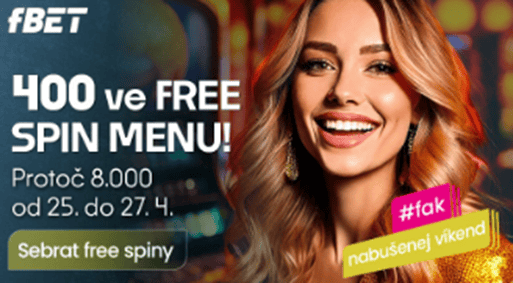 Nabušenej víkend v fBet – získejte 400 Kč ve free spinech!