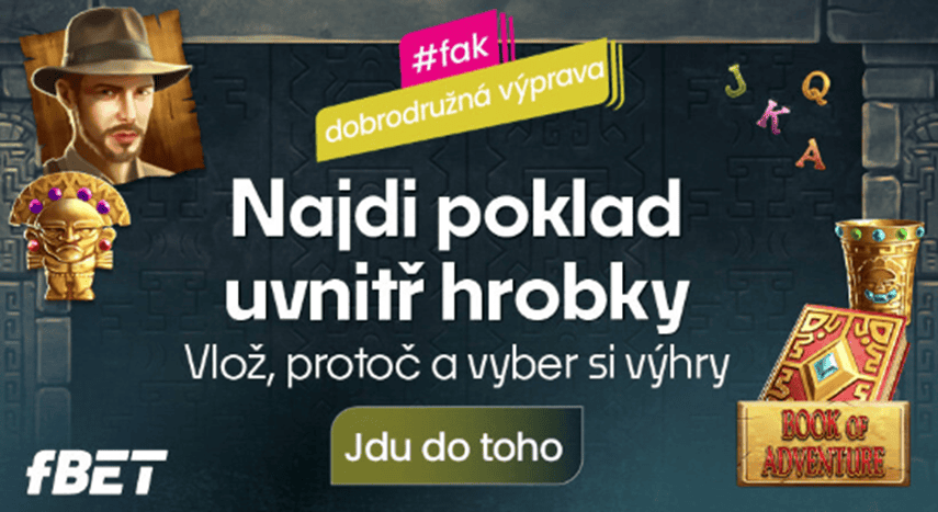 Dobrodružná výprava pro 50 Kč ve free spinech od fBet casina!