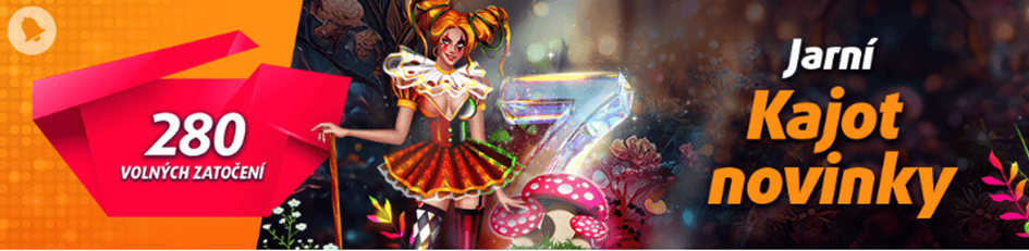 Novinky od Kajotu na Tipsport a Chance Vegas přináší 560 free spinů!