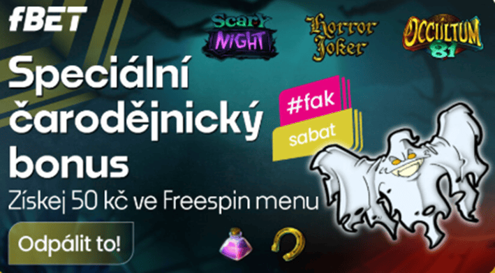 50 Kč ve free spinech s čarodějnickým bonusem od fBet Casina