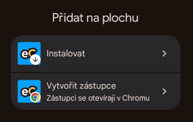Vytvořit zástupce