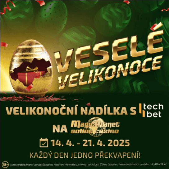 Velikonoční nabídka v Magic Planet casinu – Získejte bonus každý den!