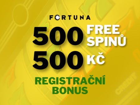 Nový vstupní bonus až 500 FREE spinů + 500 Kč FreeBet od Fortuny!