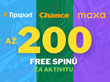 Casimi novinky na Tipsport a Chance Vegas přináší až 200 free spinů!