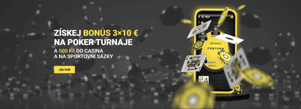 Vstupní bonus pro poker 3× 10 €