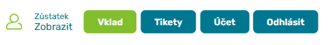 Klikněte na tlačítko „Účet“