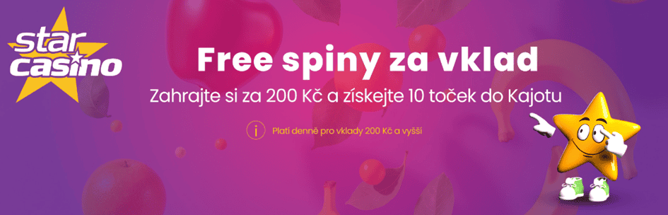 Získejte denně 10 free spinů ve Star casinu!