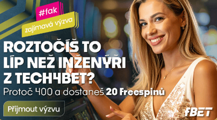 Vyzvedněte si 20 free spinů od Tech4Bet v online casinu fBet!