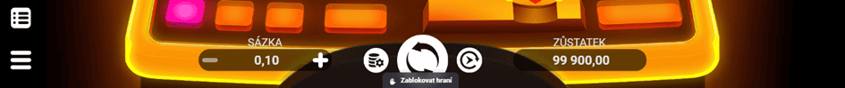 Lišta ovládání ve hře Fruit Nova