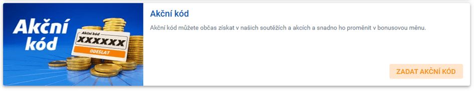 Vložení promo kódu